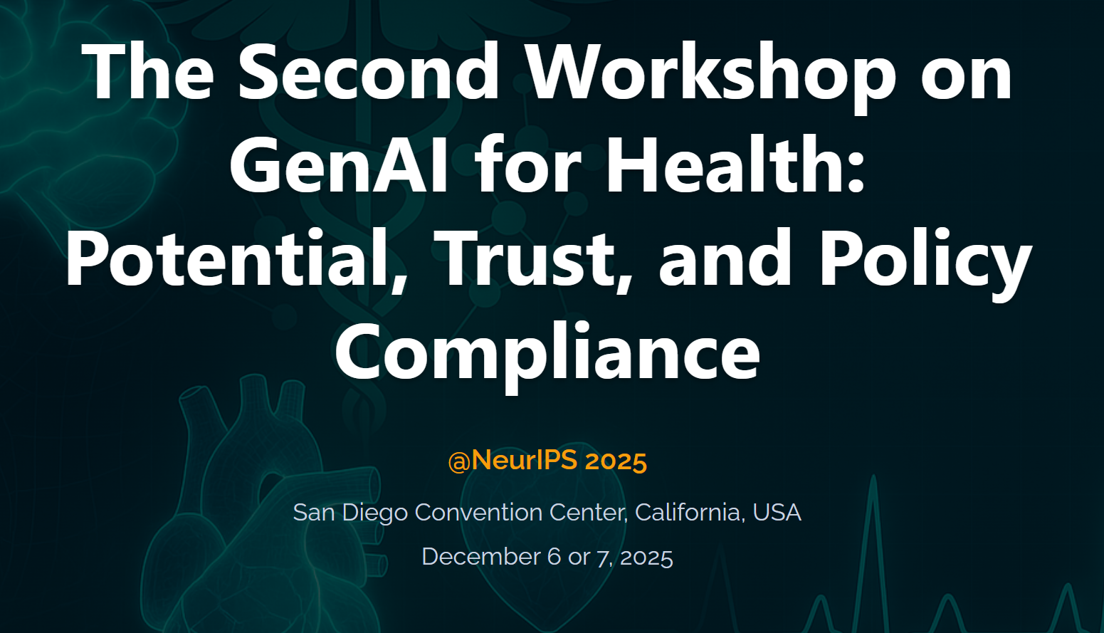 GenAI4Health Workshop 2025
